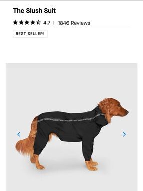NWT Canada Pooch - The Slush Suit Black Dog Rain Jacket - Size 16